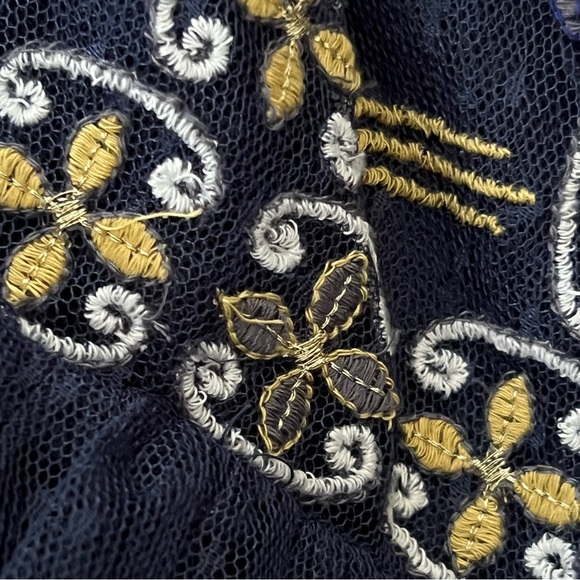 Free People NEW Joyride Sheer Embroidered Lace Top - Picture 7 of 15